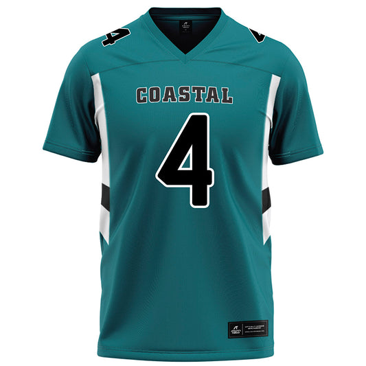 Coastal Carolina - NCAA Football : Marcellius Pulliam - Teal Football Jersey-0