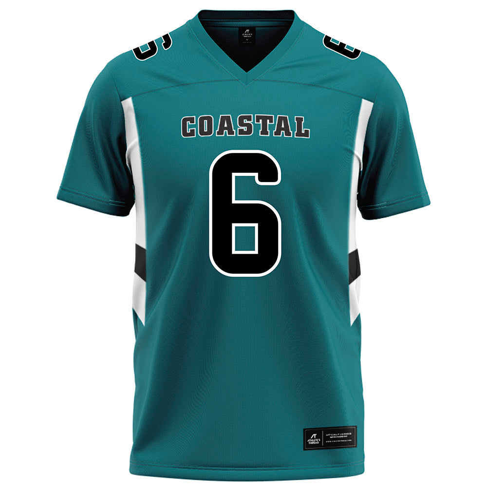 Coastal Carolina - NCAA Football : Krosse Johnson - Teal Football Jersey-0
