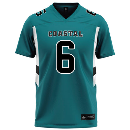 Coastal Carolina - NCAA Football : Krosse Johnson - Teal Football Jersey-0