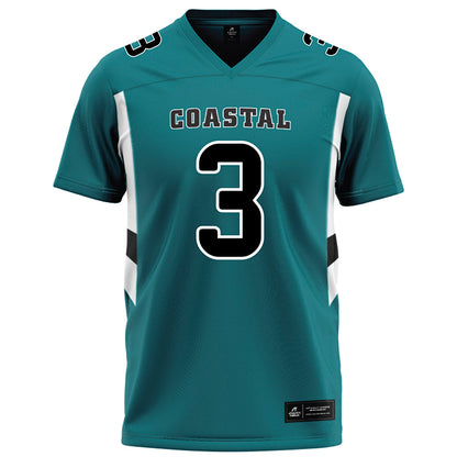 Coastal Carolina - NCAA Football : Ryan Grayson - Teal Football Jersey-0