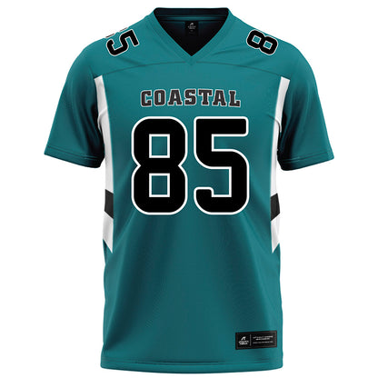 Coastal Carolina - NCAA Football : Ben Verges - Teal Football Jersey-0