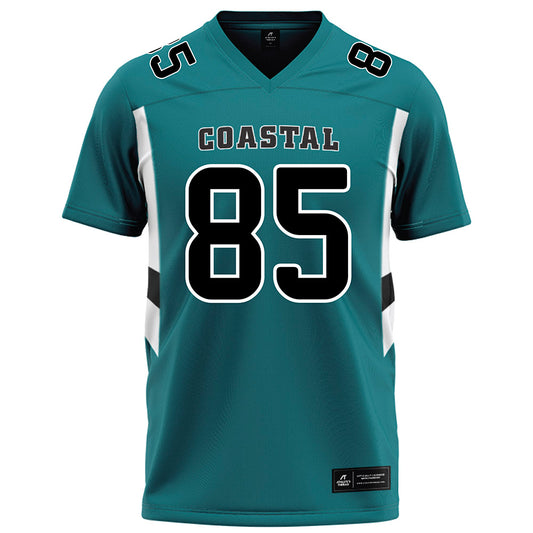 Coastal Carolina - NCAA Football : Ben Verges - Teal Football Jersey-0