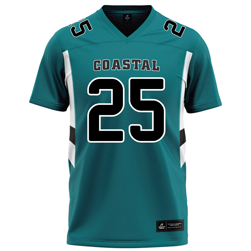 Coastal Carolina - NCAA Football : Brandon Rose - Teal Football Jersey-0