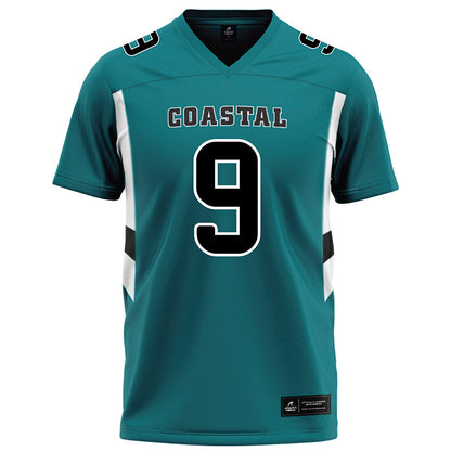 Coastal Carolina - NCAA Football : Cyrus Ellison - Teal Football Jersey-0