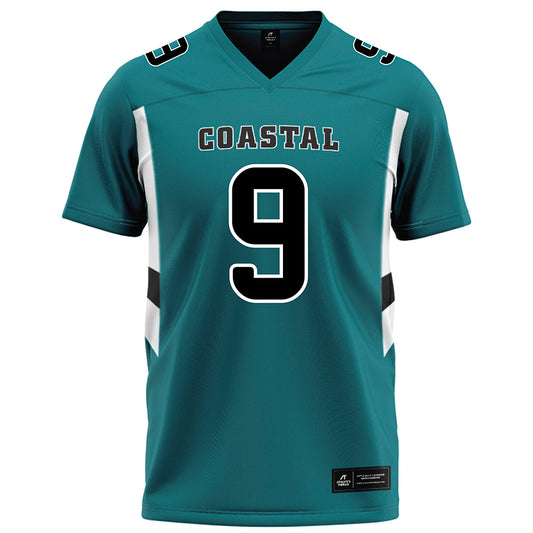 Coastal Carolina - NCAA Football : Cyrus Ellison - Teal Football Jersey-0