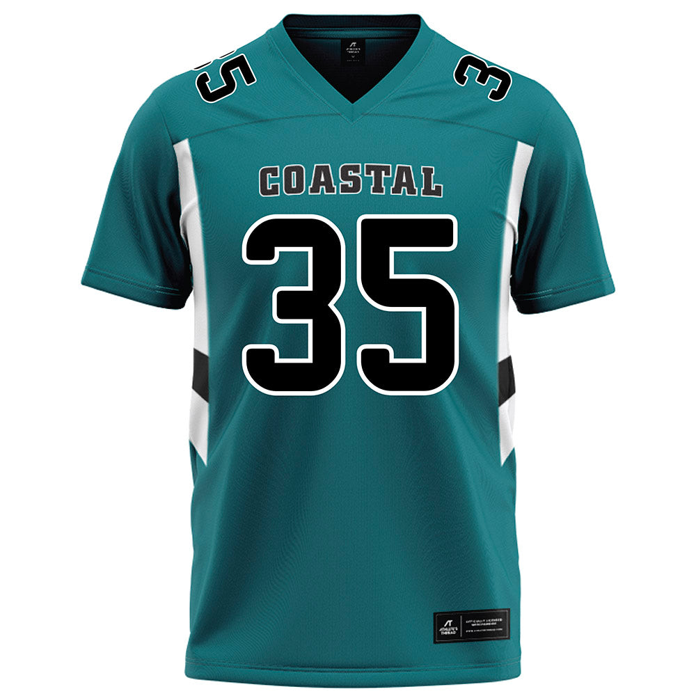 Coastal Carolina - NCAA Football : Xzavier Booker - Teal Football Jersey-0