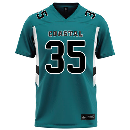 Coastal Carolina - NCAA Football : Xzavier Booker - Teal Football Jersey-0