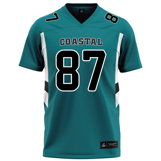 Coastal Carolina - NCAA Football : Jayden Johnson - Teal Football Jersey-0
