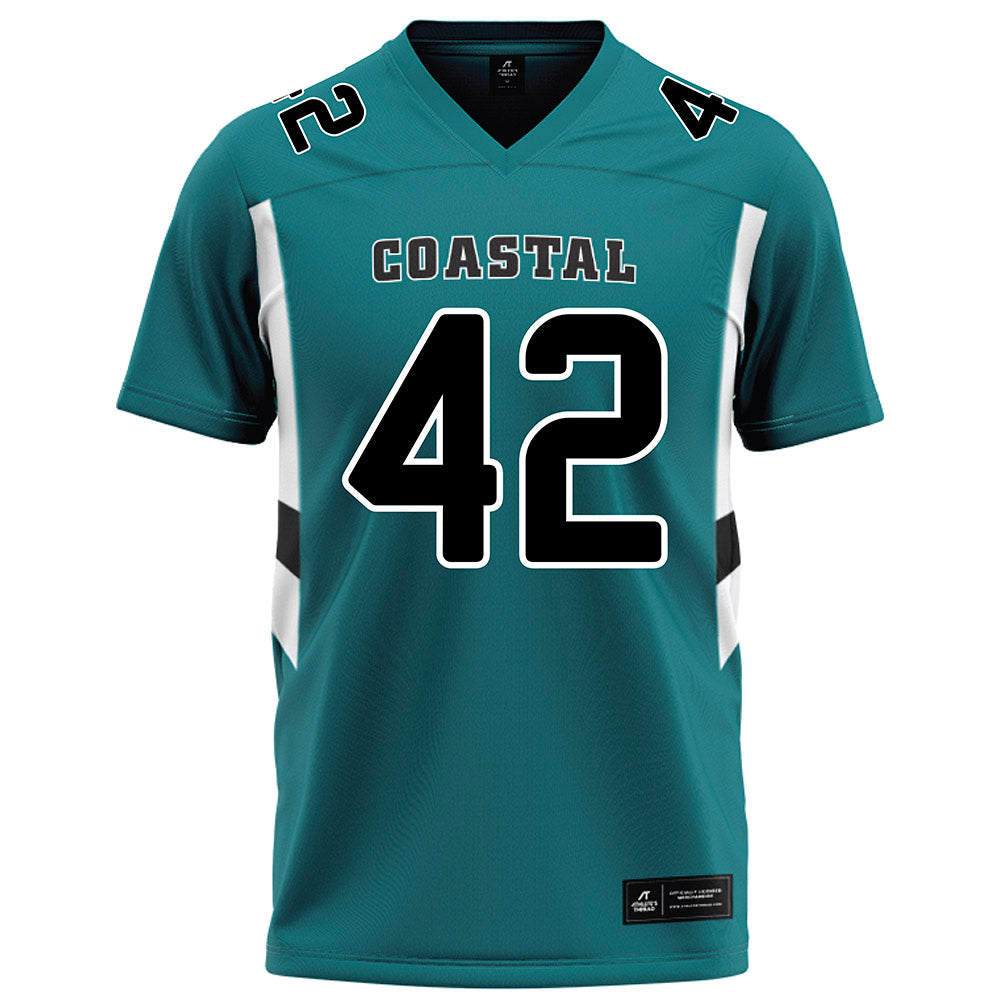 Coastal Carolina - NCAA Football : Roland Podesta - Teal Football Jersey-0