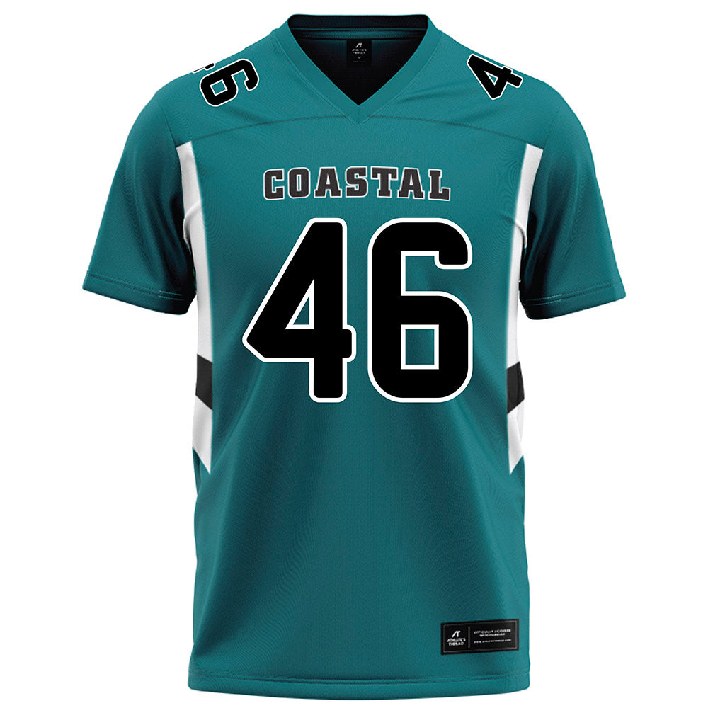 Coastal Carolina - NCAA Football : Gavin Carrick - Teal Football Jersey-0