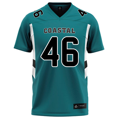 Coastal Carolina - NCAA Football : Gavin Carrick - Teal Football Jersey-0