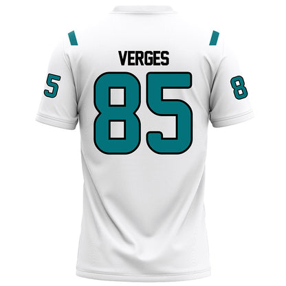 Coastal Carolina - NCAA Football : Ben Verges - White Football Jersey-1