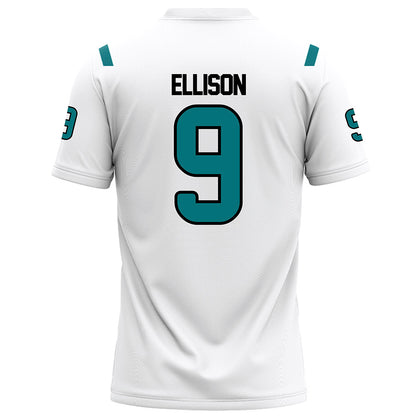 Coastal Carolina - NCAA Football : Cyrus Ellison - White Football Jersey-1