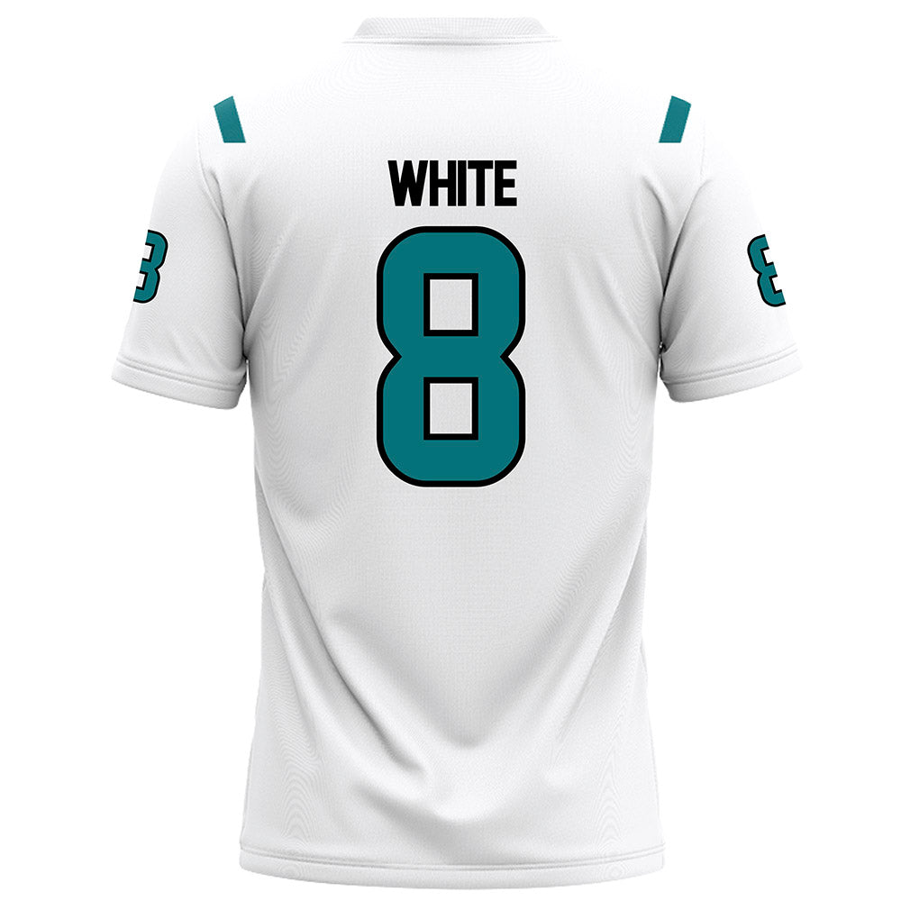 Coastal Carolina - NCAA Football : Gabe White - White Football Jersey-1