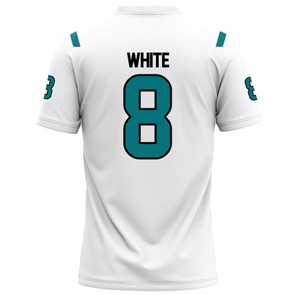 Coastal Carolina - NCAA Football : Gabe White - White Football Jersey-1