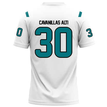 Coastal Carolina - NCAA Football : Nicolas Cavanillas Alti - White Football Jersey-1
