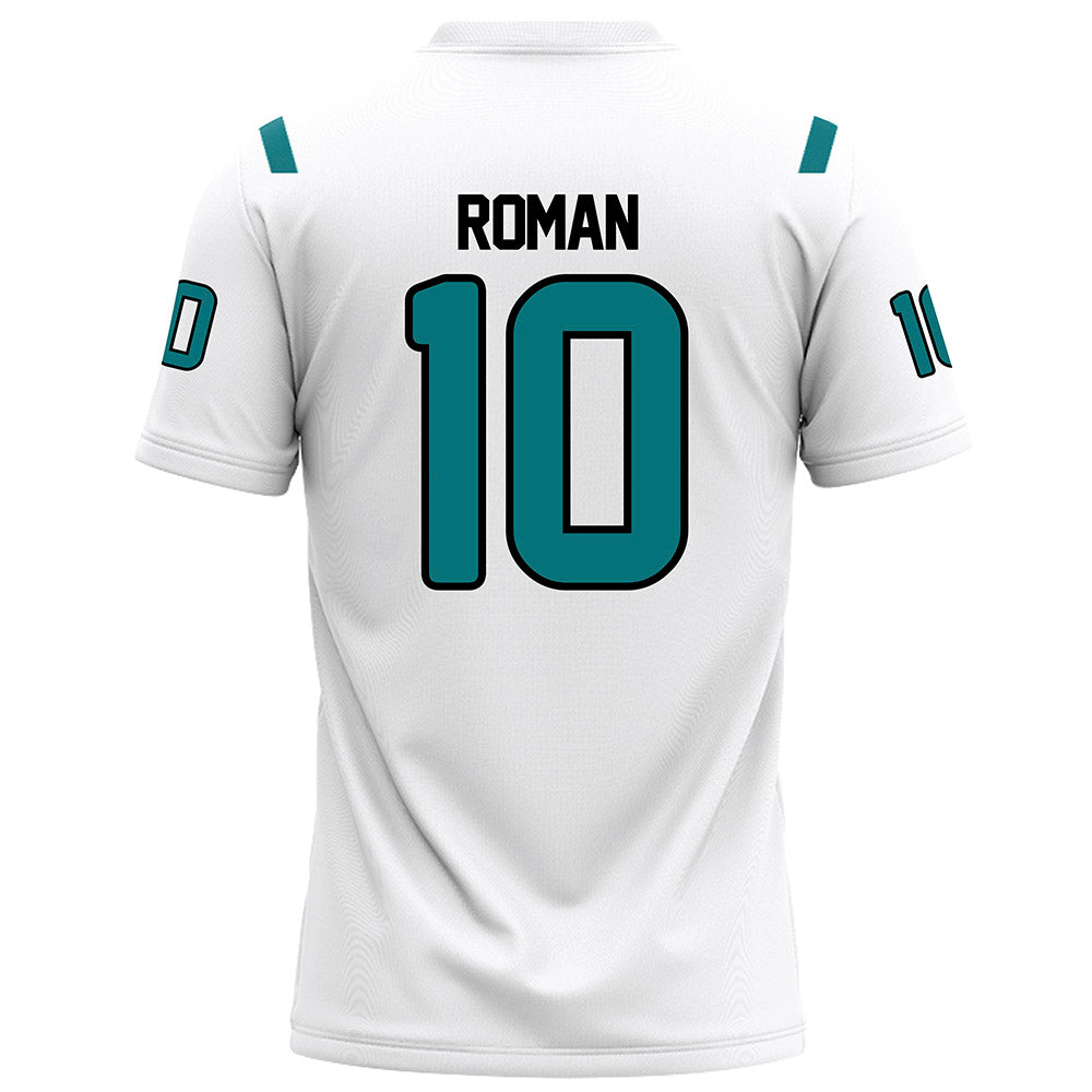 Coastal Carolina - NCAA Football : Travis Roman - White Football Jersey-1