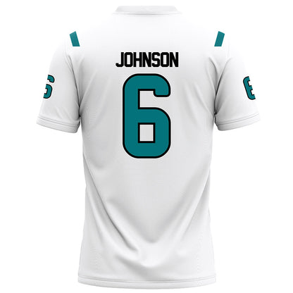 Coastal Carolina - NCAA Football : Krosse Johnson - White Football Jersey-1