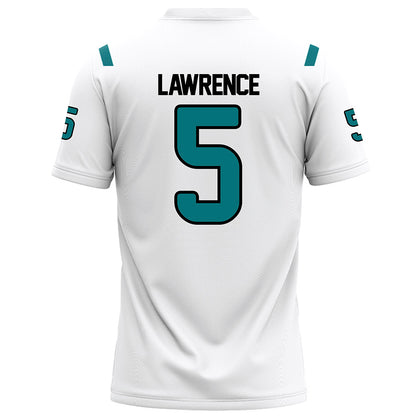 Coastal Carolina - NCAA Football : Goldie Lawrence - White Football Jersey-1