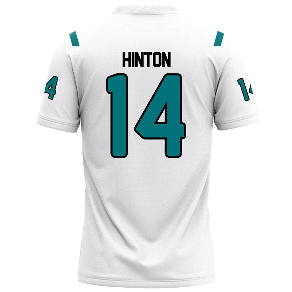 Coastal Carolina - NCAA Football : Colton Hinton - White Football Jersey-1