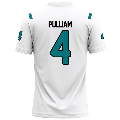 Coastal Carolina - NCAA Football : Marcellius Pulliam - White Football Jersey-1