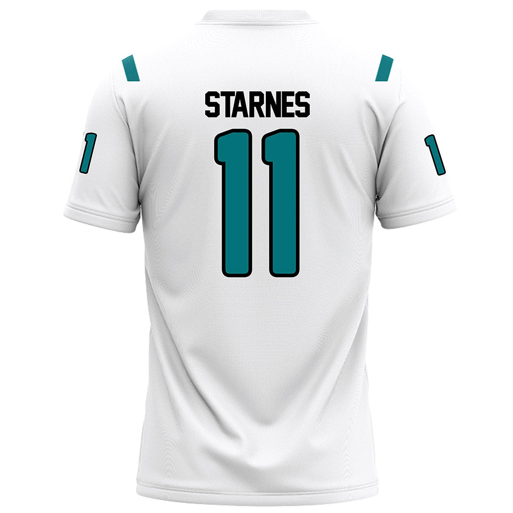 Coastal Carolina - NCAA Football : Braxton Starnes - White Football Jersey-1