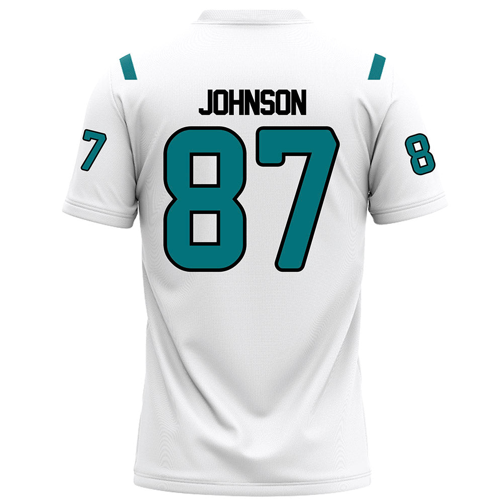 Coastal Carolina - NCAA Football : Jayden Johnson - White Football Jersey-1