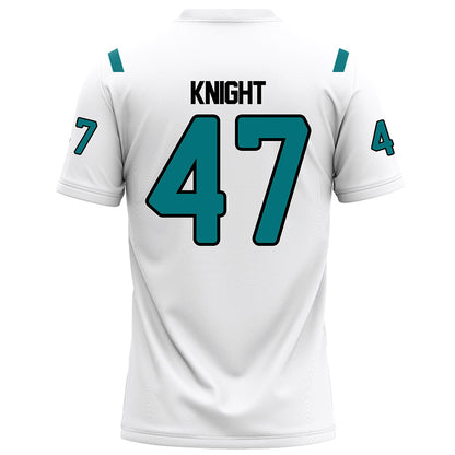 Coastal Carolina - NCAA Football : Michael Knight - White Football Jersey-1