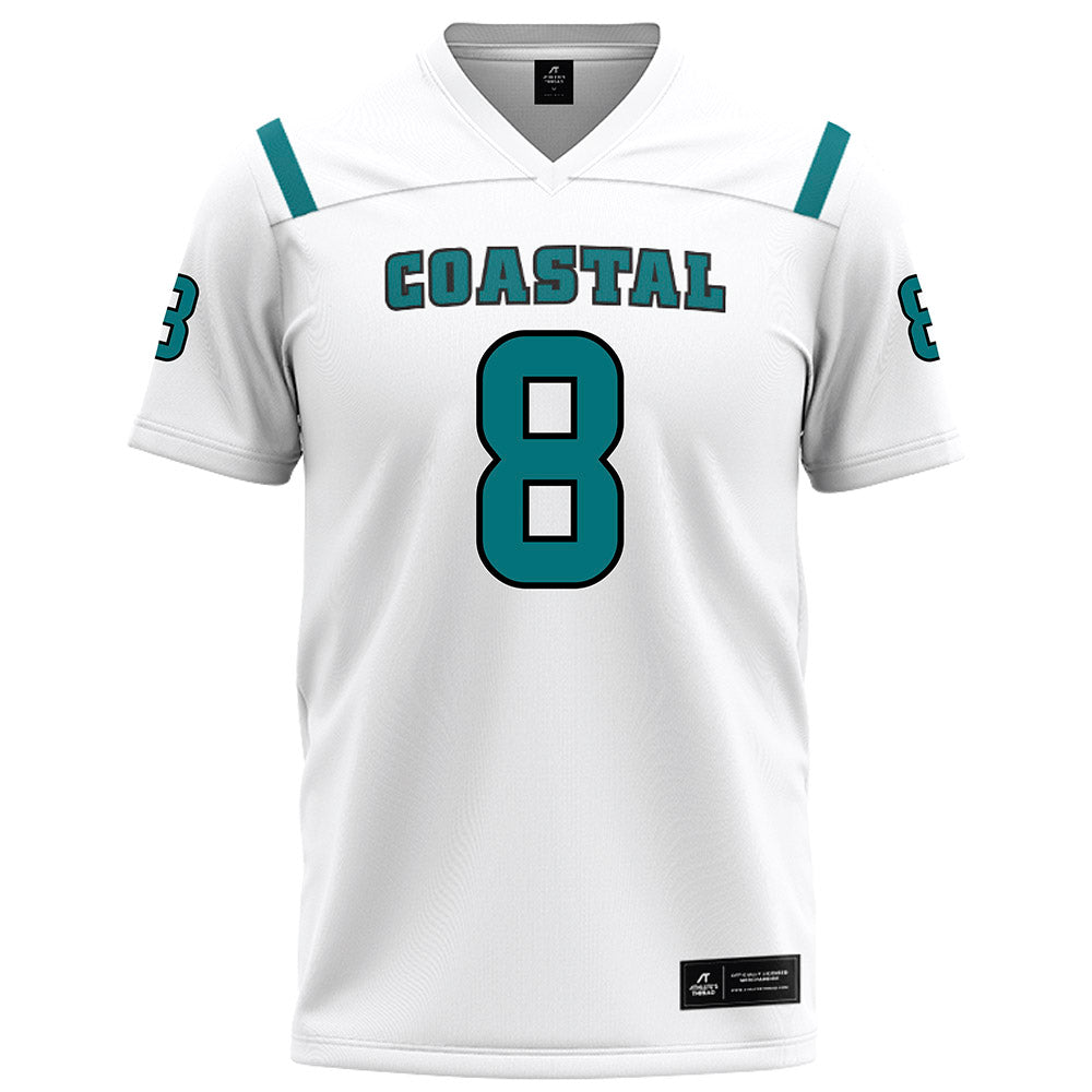 Coastal Carolina - NCAA Football : Gabe White - White Football Jersey-0