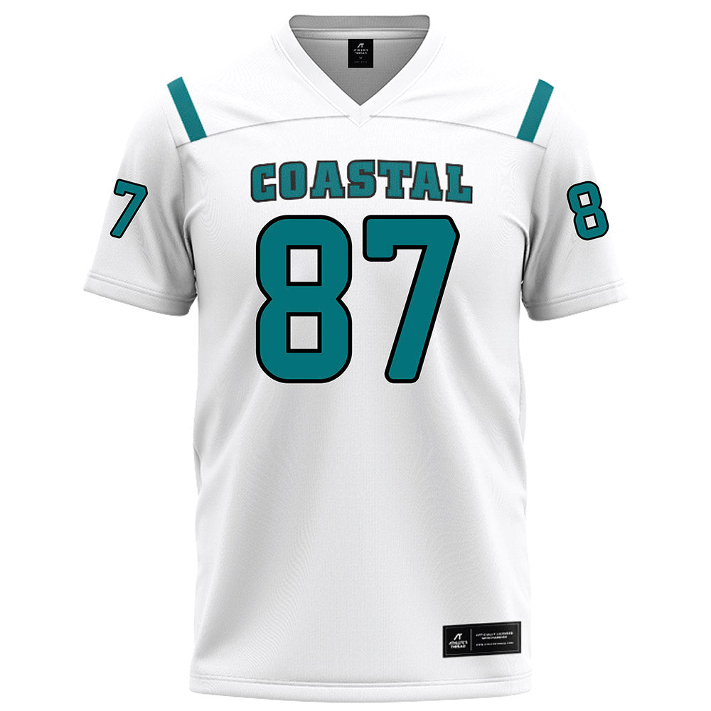 Coastal Carolina - NCAA Football : Jayden Johnson - White Football Jersey-0