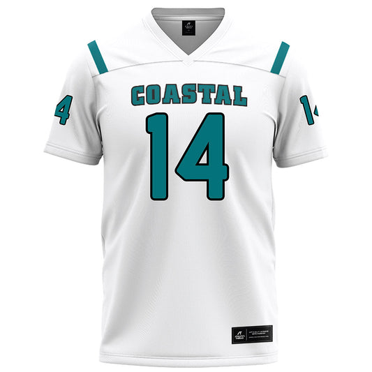 Coastal Carolina - NCAA Football : Colton Hinton - White Football Jersey-0