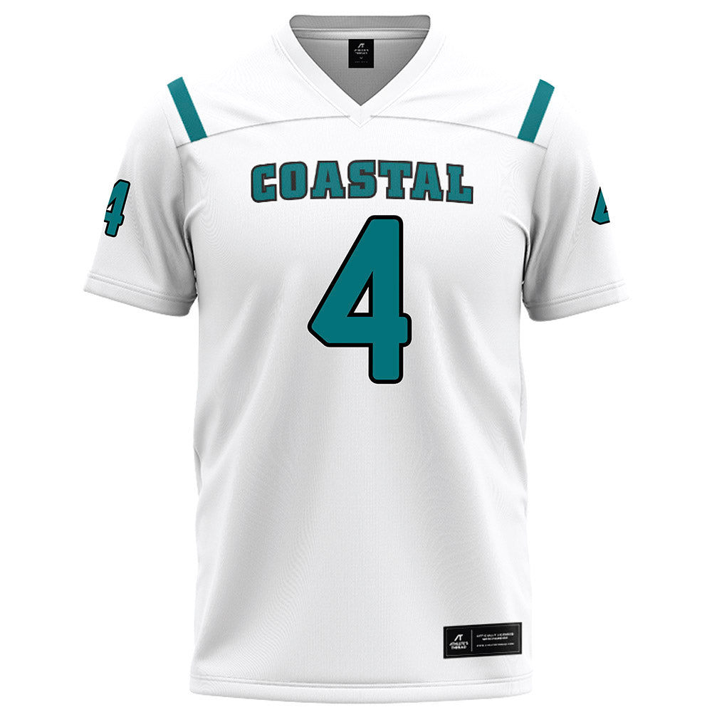 Coastal Carolina - NCAA Football : Marcellius Pulliam - White Football Jersey-0