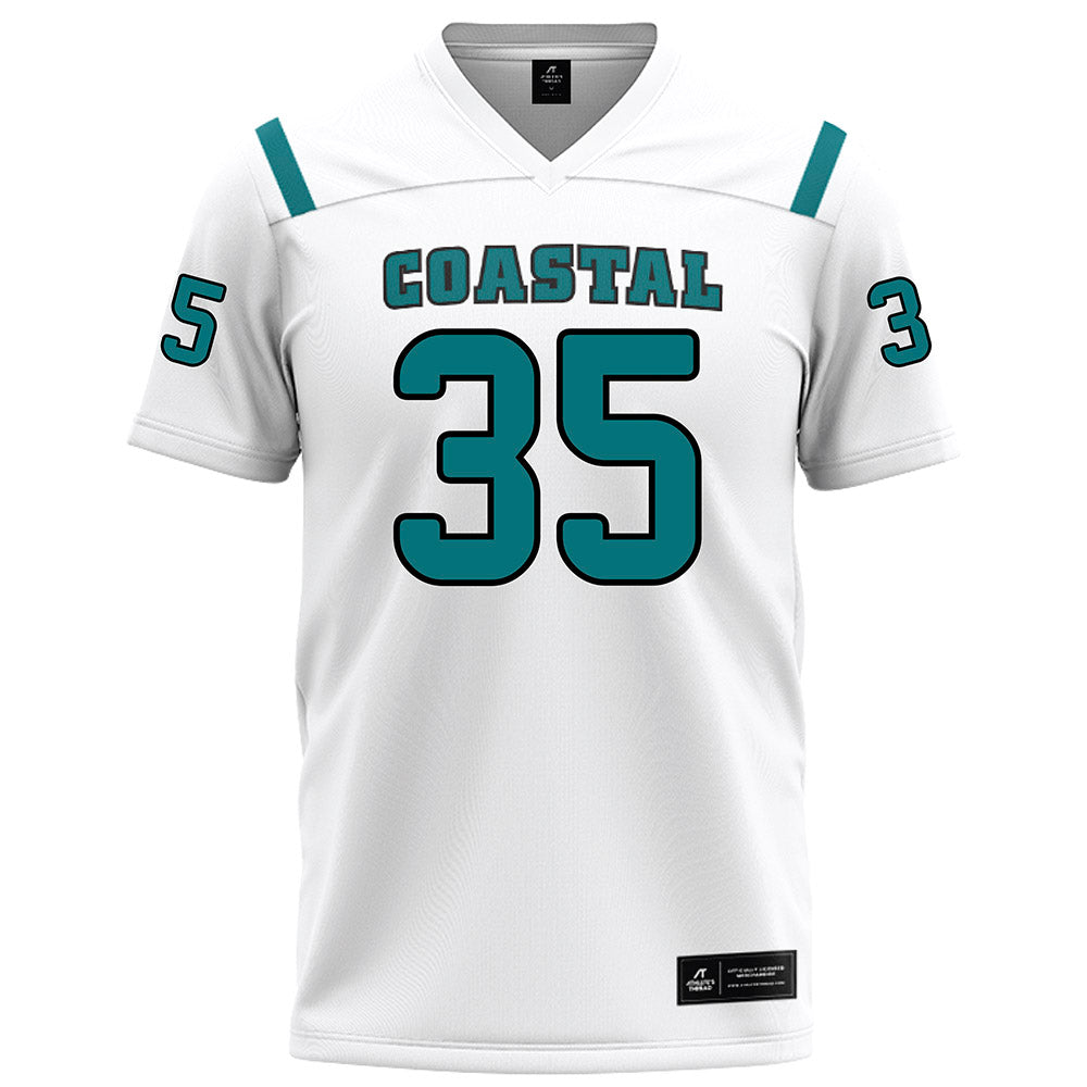 Coastal Carolina - NCAA Football : Xzavier Booker - White Football Jersey-0