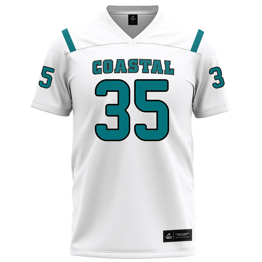 Coastal Carolina - NCAA Football : Xzavier Booker - White Football Jersey-0