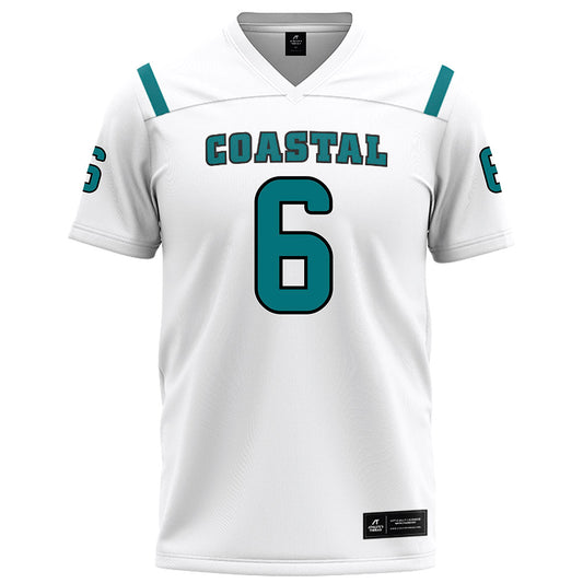 Coastal Carolina - NCAA Football : Krosse Johnson - White Football Jersey-0