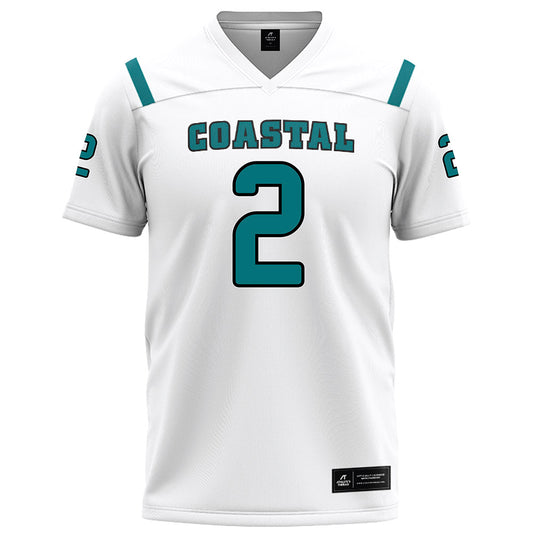 Coastal Carolina - NCAA Football : Jamarion Wayne - White Football Jersey-0