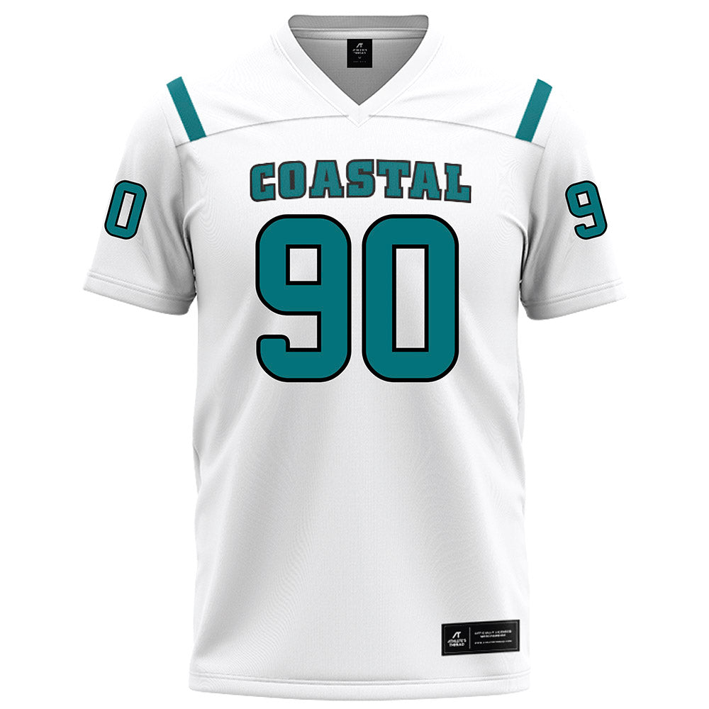 Coastal Carolina - NCAA Football : Reggie Jean - White Football Jersey-0