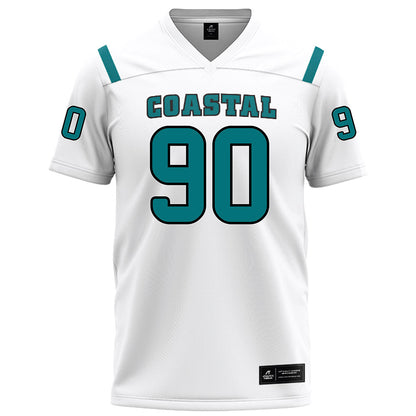 Coastal Carolina - NCAA Football : Reggie Jean - White Football Jersey-0