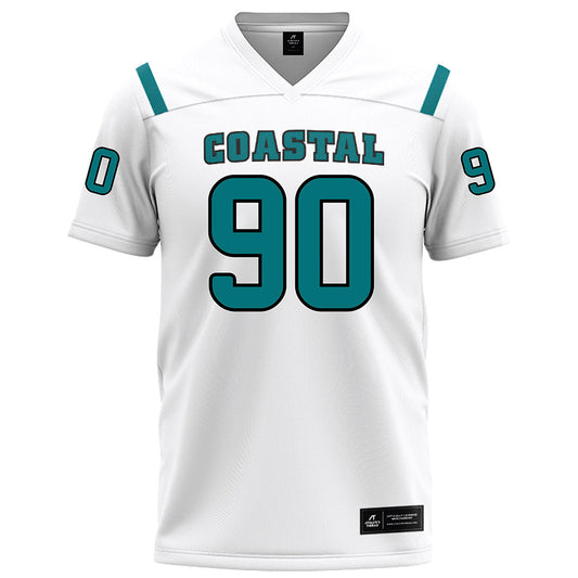 Coastal Carolina - NCAA Football : Reggie Jean - White Football Jersey-0