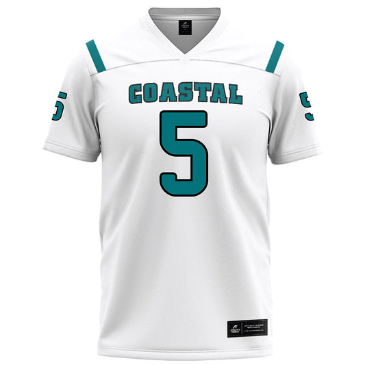 Coastal Carolina - NCAA Football : Goldie Lawrence - White Football Jersey-0