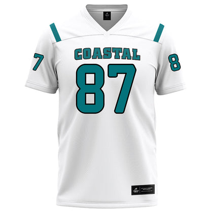 Coastal Carolina - NCAA Football : Jayden Johnson - White Football Jersey-0