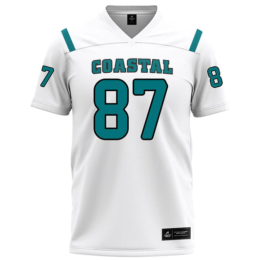 Coastal Carolina - NCAA Football : Jayden Johnson - White Football Jersey-0