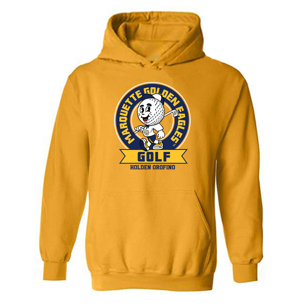 Marquette - NCAA Men's Golf : Holden Orofino - Fashion Shersey Hooded Sweatshirt-0
