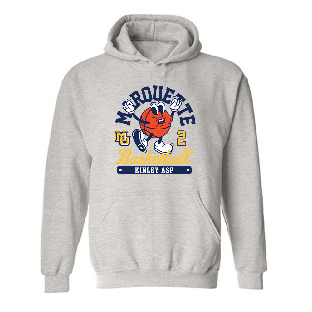 Marquette - NCAA Women's Basketball : Kinley Asp - Fashion Shersey Hooded Sweatshirt-0