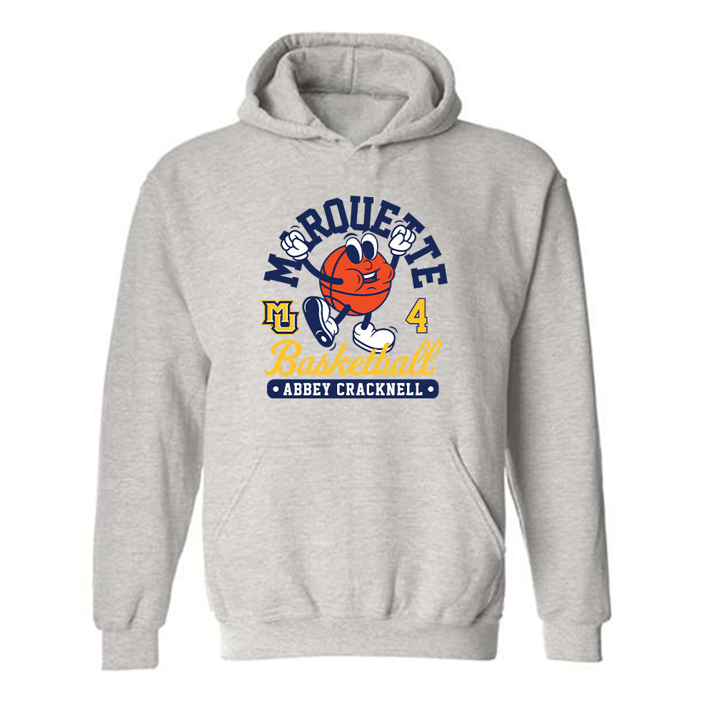 Marquette - NCAA Women's Basketball : Abbey Cracknell - Fashion Shersey Hooded Sweatshirt-0