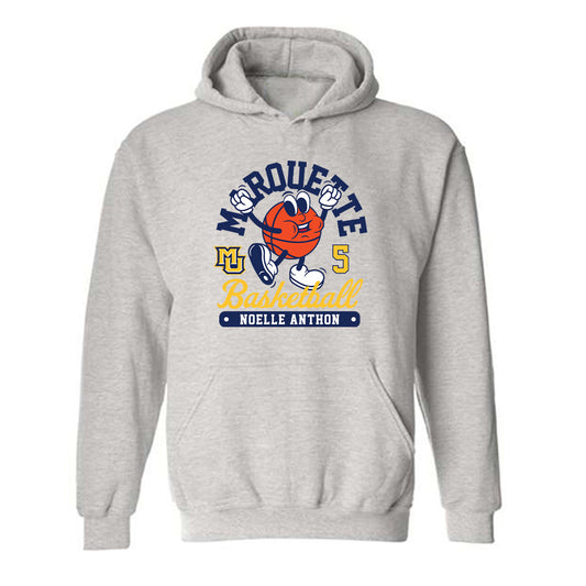 Marquette - NCAA Women's Basketball : Noelle Anthon - Fashion Shersey Hooded Sweatshirt-0