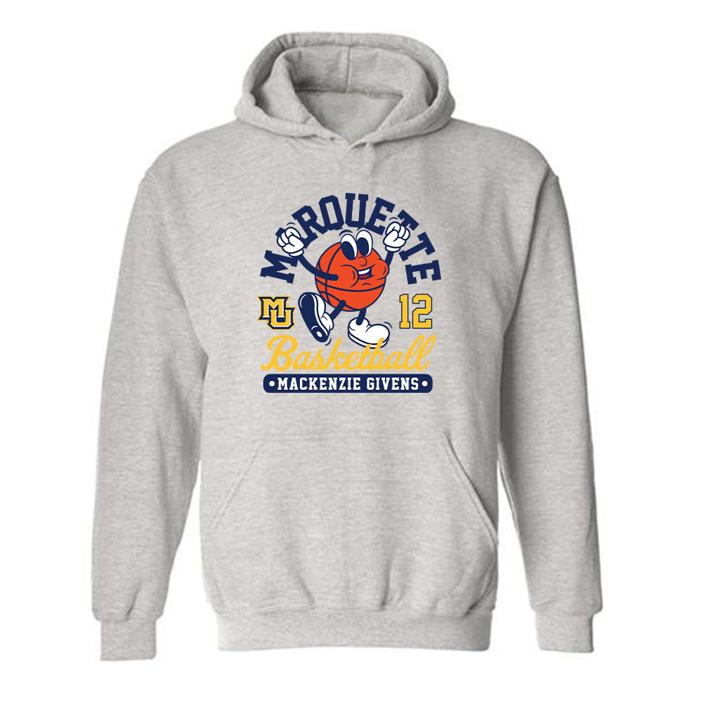 Marquette - NCAA Women's Basketball : Mackenzie Givens - Fashion Shersey Hooded Sweatshirt-0