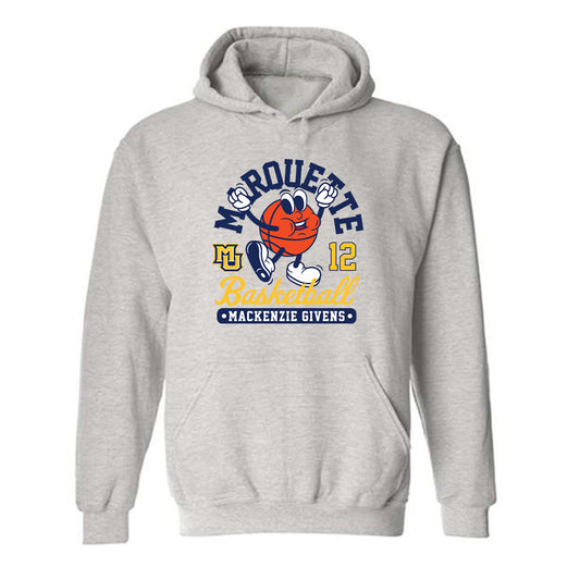 Marquette - NCAA Women's Basketball : Mackenzie Givens - Fashion Shersey Hooded Sweatshirt-0