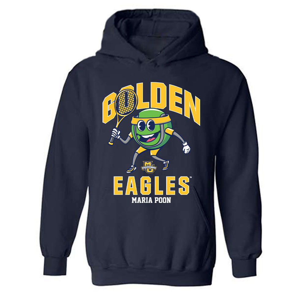 Marquette - NCAA Women's Tennis : Maria Poon - Fashion Shersey Hooded Sweatshirt-0