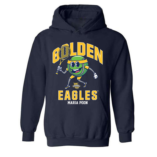 Marquette - NCAA Women's Tennis : Maria Poon - Fashion Shersey Hooded Sweatshirt-0